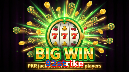 Big win animation on 92Strike slot game